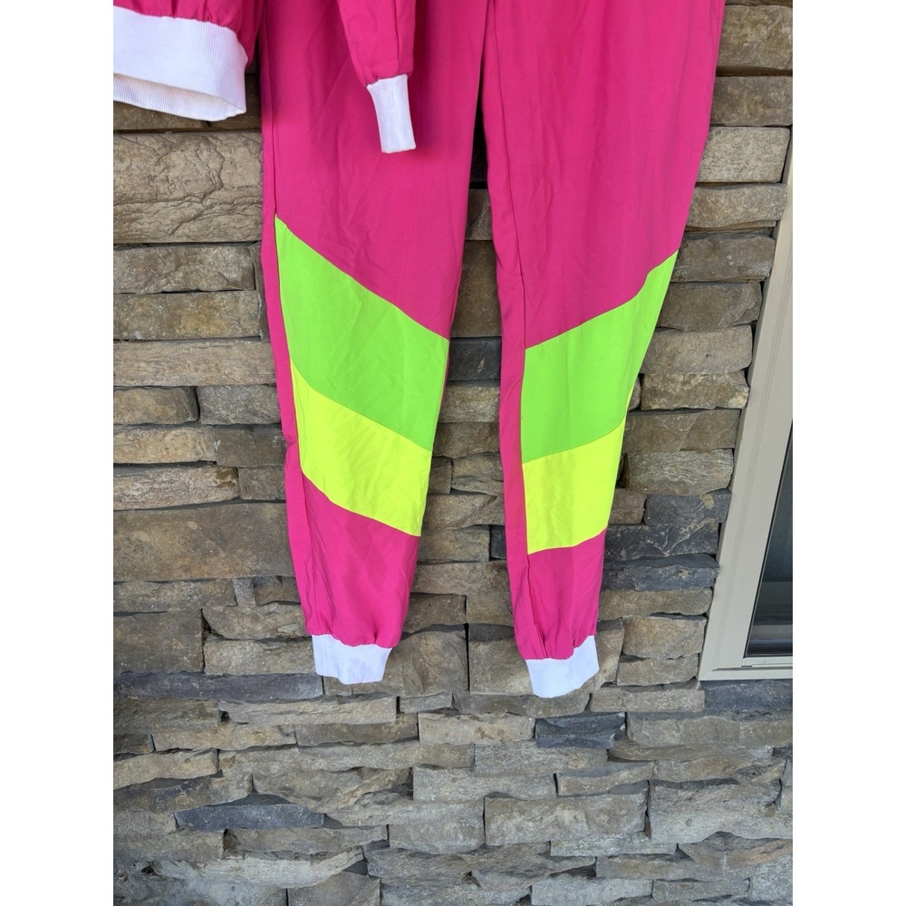 90s Hip Hop Costume Retro Style Tracksuit Jacket & Pants Set Size Small - Picture 3 of 8